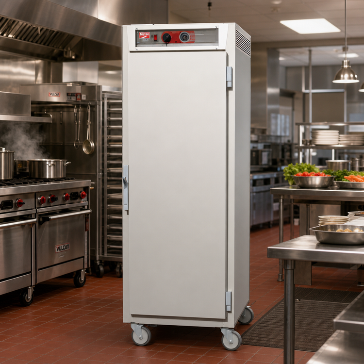 Product image #2 for Metro C5 6 Series Mobile Full-Height Heated Holding Cabinet, Solid Doors, Lip-Load Slides, 35-Pan Capacity, 120V