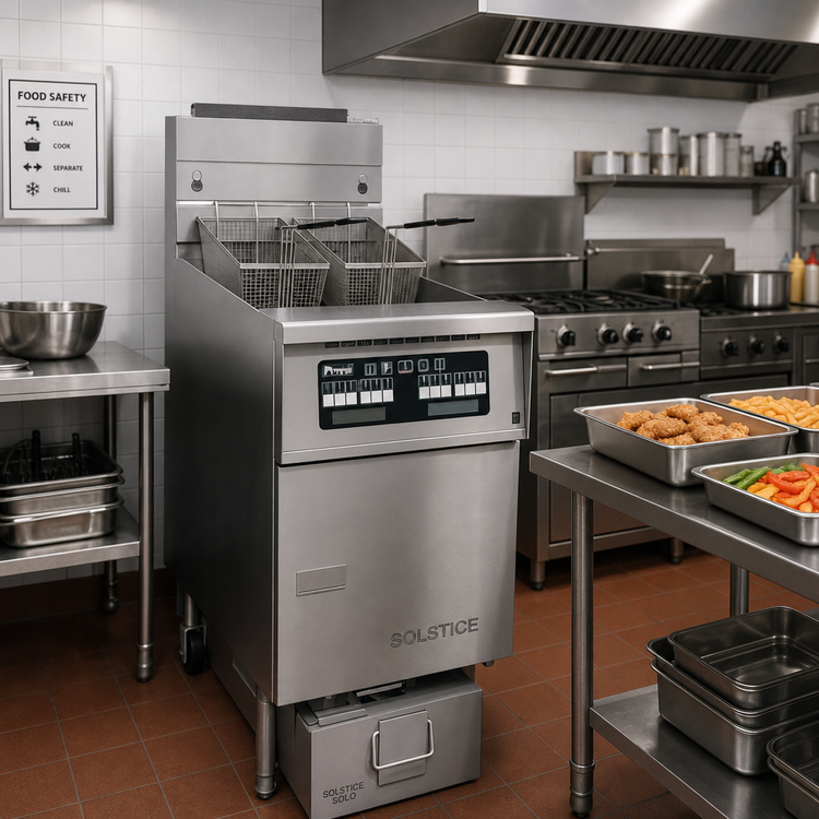 Product image #2 for Solstice Prepackaged Gas Fryer System with Solo Filter, 40-50 lb Oil Capacity