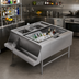 Thumbnail image #2 for Advance Tabco Prestige Double Service Station with Pass-Thru Ice Bin, 10-Circuit Cold Plate and 2 Hand Sinks, 42 x 42 Inches