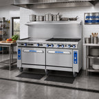 Thumbnail image #2 for Imperial (Middleby) Pro Series IR-G72-C 72-Inch Gas Range with 3/4-Inch Griddle, 1 Convection Oven and 1 Standard Oven