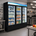 Thumbnail image #2 for Serv-Ware 72 Cu. Ft. Three-Door Black Glass Door Merchandiser Freezer