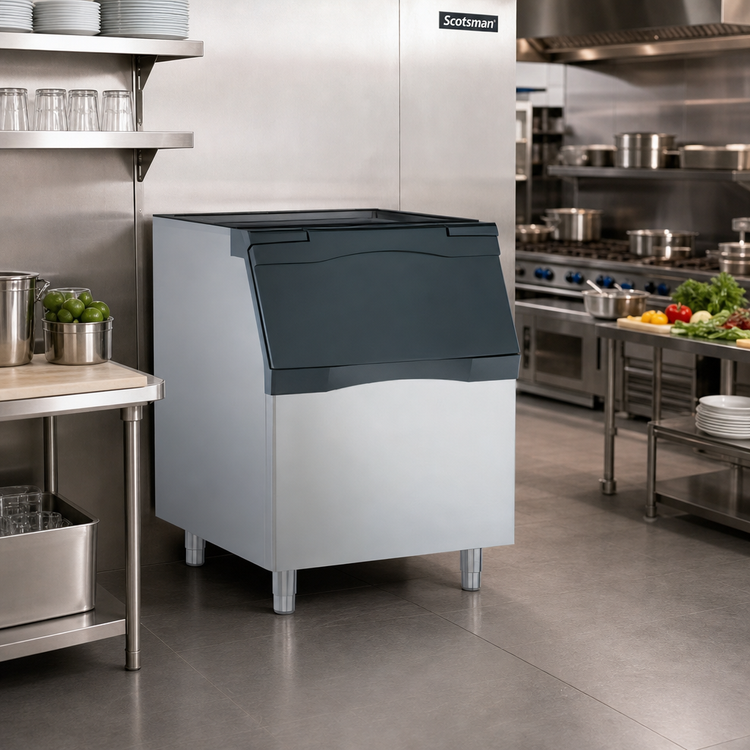 Product image #2 for Scotsman 42 Inch Ice Bin with Top-Hinged Front Door, 778 lb Capacity, Stainless Steel Exterior