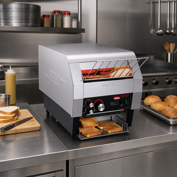 Product image #2 for Hatco Toast-Qwik TQ-400 Electric Countertop Horizontal Conveyor Toaster, 2-Inch Opening, 120V
