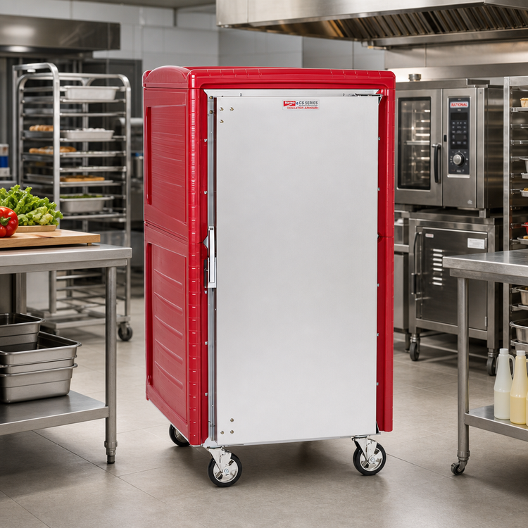 Product image #2 for Metro C5 4 Series Insulation Armour Plus Mobile Insulated Pan Rack Transport Cabinet with Solid Door and Lip Load Slides
