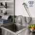 Thumbnail image #2 for T&S Brass B-0167-HH 8-Inch Wall-Mount Mixing Pre-Rinse Faucet with 44-Inch Hose and 1.15 GPM Spray Valve