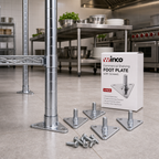 Thumbnail image #2 for Winco VC-FP Commercial Shelving Foot Plate with Screws, 4-Pack Case of 100