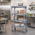 Thumbnail image #2 for Quantum Millenia Mobile Polymer Starter Shelving Unit with 5 Open Grid Shelves, 36 x 18 x 62 Inches, Gray