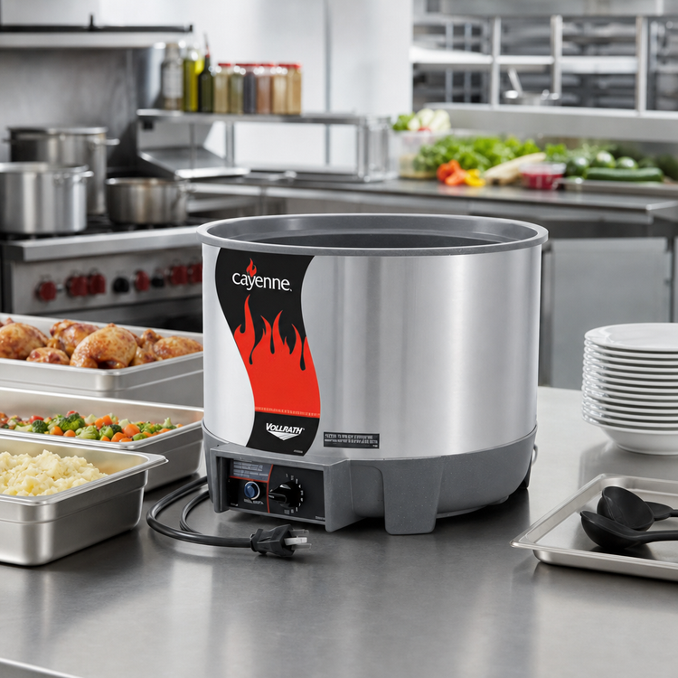 Product image #2 for Vollrath Cayenne Round Heat 'N Serve 11-Quart Countertop Rethermalizer, 120V