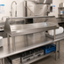 Thumbnail image #2 for Advance Tabco DTA-79S Double-Sided Slant Solid Base Rack Sorting Shelf for Dishtables