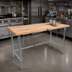 Thumbnail image #2 for John Boos SNB03-X 60 x 24 Inch Wood Top Work Table with 1-3/4 Inch Thick Maple Top and Stainless Steel Base
