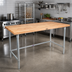 Thumbnail image #2 for John Boos JNB11 96-Inch x 30-Inch Wood Top Work Table with Galvanized Base and No Backsplash