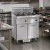Thumbnail image #2 for Imperial 4-Tank Floor Model Electric Fryer with Built-In Space Saver Filter System, 75 lb. Capacity Each