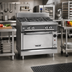 Thumbnail image #2 for Vulcan VWT36C V Series 36-Inch Heavy Duty Gas Work Top Range with Convection Oven Base