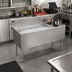 Thumbnail image #2 for Advance Tabco Prestige 36-Inch Stainless Steel Bar Ice Bin with Right-Side Bottle Storage Rack, 70 lb Ice Capacity, Without Cold Plate