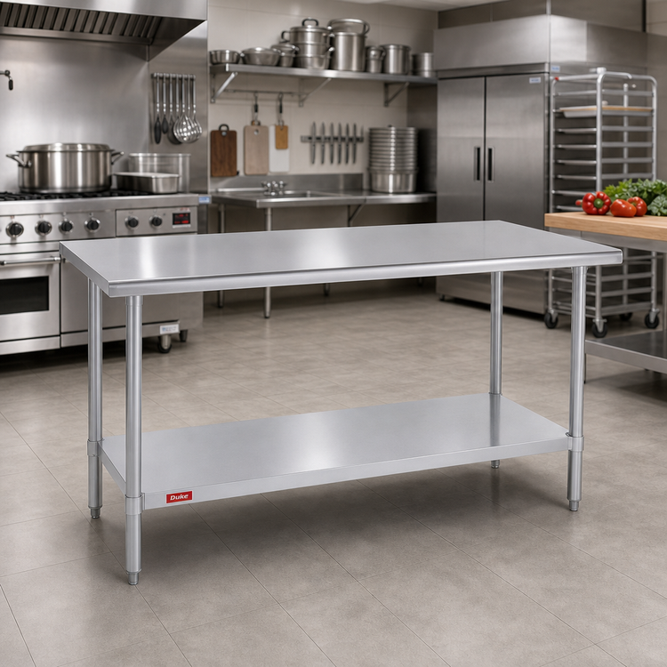 Product image #2 for Duke Stainless Steel Work Table with Undershelf, 60 x 30 x 36 Inches