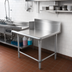 Thumbnail image #2 for John Boos Pro-Bowl 48 x 30 x 44-Inch Straight Clean Dish Table, Left-to-Right, 14 Gauge 304 Stainless Steel