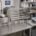Thumbnail image #2 for Advance Tabco Table-Mounted Double-Sided Slant Tubular Rack Sorting Shelf for Dishtables