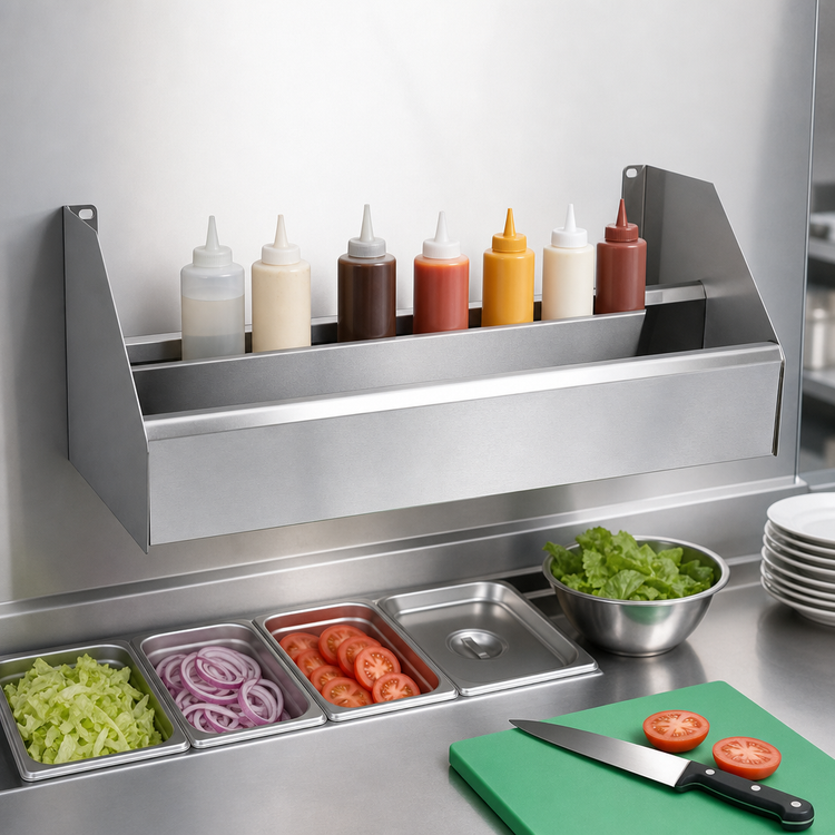 Product image #2 for CHOICE 48-Inch Double Stainless Steel Speed Rail, 10-Inch Deep