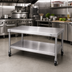 Thumbnail image #2 for Jade Range ST-48 48-Inch 14-Gauge Stainless Steel Equipment Stand with Open Base and Undershelf
