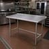 Thumbnail image #2 for Advance Tabco 72-Inch x 24-Inch 16-Gauge 430 Stainless Steel Work Table with 1-1/2-Inch Rear Up-Turn and Open Base