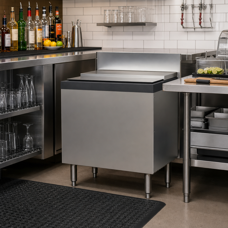 Product image #2 for Top Shelf TS Series Extra Capacity 24-Inch Underbar Ice Bin/Cocktail Unit with 10-Circuit Cold Plate
