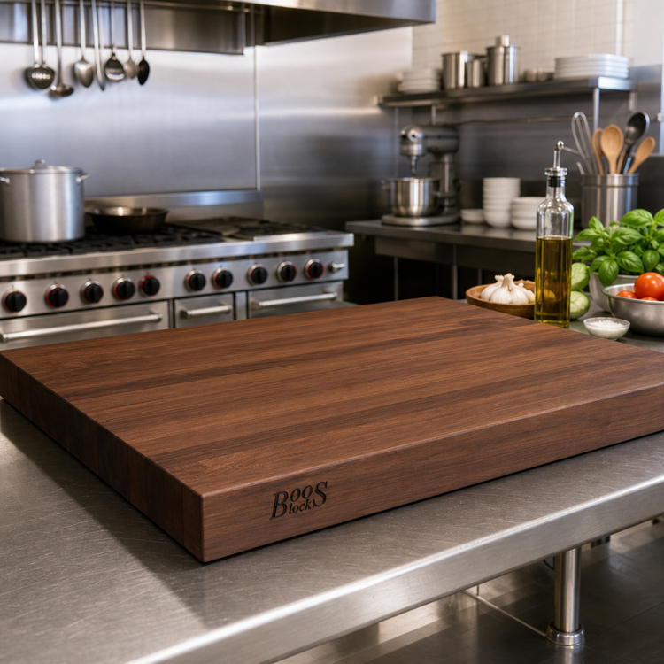 Product image #2 for John Boos Boos Block American Black Walnut Kitchen Countertop, 36 x 30 x 1-1/2 Inch, Edge Grain, Varnique Finish