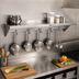 Thumbnail image #2 for John Boos Stallion 48-Inch Wall-Mount Stainless Steel Shelf with Pot Rack
