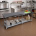 Thumbnail image #2 for BK Resources CVT-8424 84-Inch x 24-Inch Flat Top 16-Gauge Stainless Steel Work Table with Adjustable Undershelf