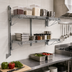 Thumbnail image #2 for Quantum Double Shelf Wall-Mount Cantilever Wire Shelving Unit, 72 x 12 Inches
