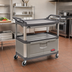 Thumbnail image #2 for Rubbermaid Commercial Xtra Instrument Cart with Lockable Doors, Sliding Drawers, 2 Shelves, Gray