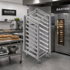 Thumbnail image #2 for Baxter Manufacturing BSSRSB-10 Heavy-Duty Stainless Steel 10-Slide Single Side-Load Rack, Baxter-Style Lift