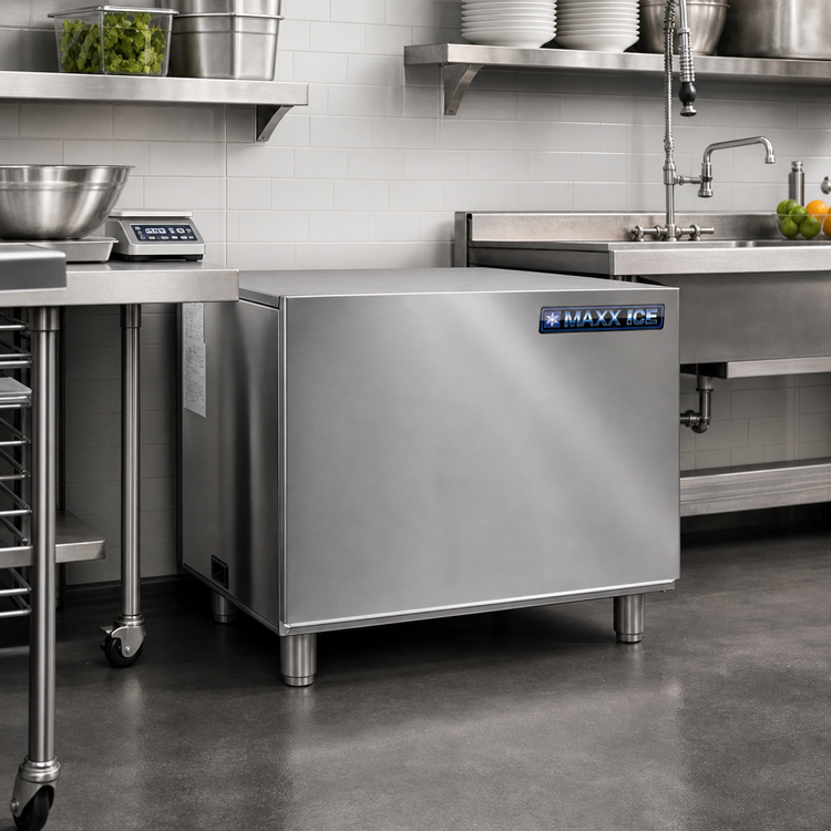 Product image #2 for Maxx Ice MIM600 30-Inch Modular Air-Cooled Full Dice Cube Ice Maker, Stainless Steel, 602 lb/Day