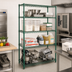 Thumbnail image #2 for Quantum 4-Shelf Wire Shelving Starter Kit, 60-Inch Wide, 86-Inch High, Green Epoxy Antimicrobial Finish