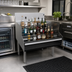 Thumbnail image #2 for Glastender Freestanding Stainless Steel Underbar Liquor Steps, 30 Inch Wide x 29 Inch Deep, 5 Steps