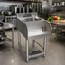 Thumbnail image #2 for Klinger's Trading Freestanding Stainless Steel Blender Station with Dump Sink and Recessed Step