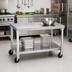 Thumbnail image #2 for New Age 48-Inch x 24-Inch Aluminum Equipment Stand with Adjustable Undershelf, 1000 lb. Capacity