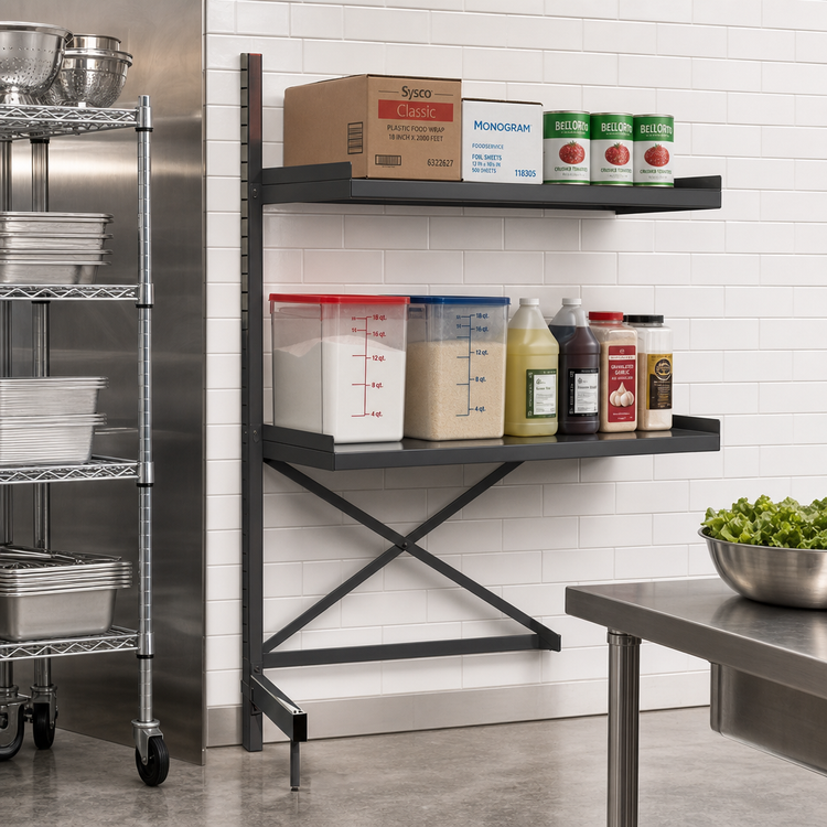 Product image #2 for Metro SmartLever Add-On Cantilever Shelving Kit for 30"W x 24"D Shelves