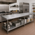Thumbnail image #2 for John Boos 108-Inch x 27-Inch x 1-1/2-Inch Thick Stainless Steel Countertop, Flat No-Backsplash