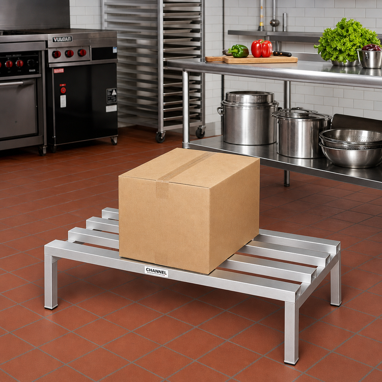 Product image #2 for Channel Manufacturing Standard Series Aluminum C-Channel Dunnage Rack, 60 x 20 x 12 Inches, 2,500 lb. Capacity
