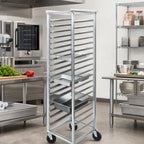 Thumbnail image #2 for Channel Manufacturing ETPR-5E 12 x 20 End-Load Steam Table Pan Rack, Aluminum, 11-Pan, 5-Inch Spacing, Mobile