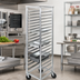 Thumbnail image #2 for Channel Standard Series 12 x 20 End-Load Steam Table Pan Rack with 5-Inch Casters, Aluminum, 11-Pan Capacity