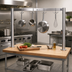 Thumbnail image #2 for John Boos Table-Mounted Single-Bar Stainless Steel Pot Rack with 4 Double Hooks