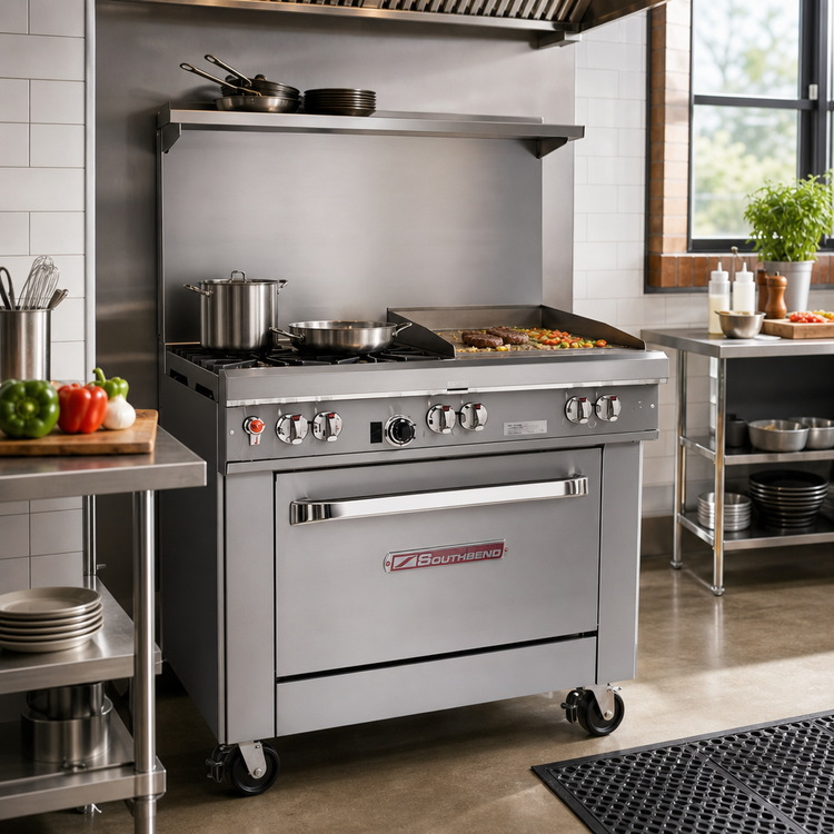 Product image #2 for Southbend Ultimate 36-Inch Gas Restaurant Range with 24-Inch Griddle and Convection Oven