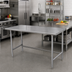Thumbnail image #2 for Advance Tabco Premium Series Flat Top Open Base Work Table, 108