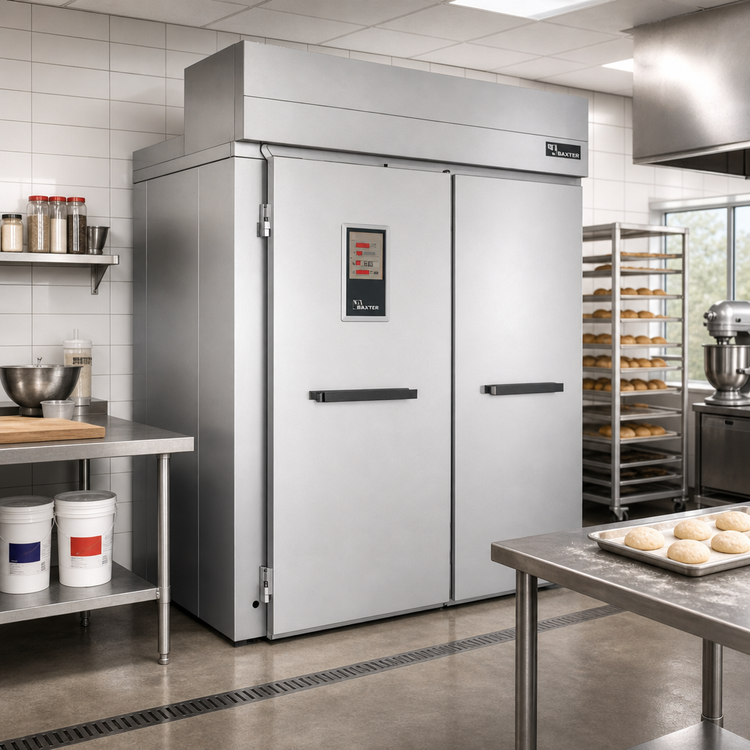 Product image #2 for Baxter Double Wide Roll-In Retarder/Proofer Cabinet, 80.5-Inch Deep, Electric Heat, Remote R448A Refrigeration, Floor Model