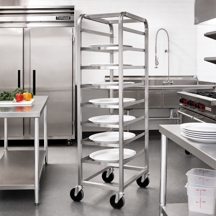 Product image #2 for Channel Manufacturing Stainless Steel End-Load Platter Rack for 18-Inch Platters, 10 Capacity, 70-Inch High