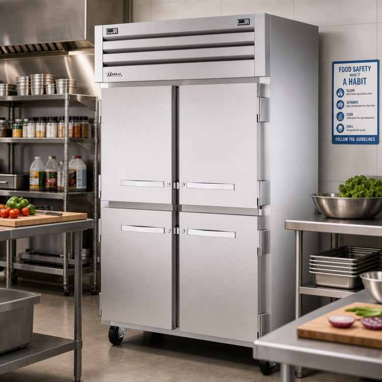Product image #2 for True SPEC SERIES Two-Section Reach-In Refrigerator/Freezer with 4 Half Doors