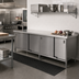 Thumbnail image #2 for John Boos Stainless Steel Enclosed Work Table with Cabinet Base, Sliding Doors, and Undershelf, 84 x 30 Inches