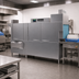 Thumbnail image #2 for Champion 100 PRO-HR Pro Series 2-Tank High-Temperature Steam Rack Conveyor Dishwasher with Heat Recovery, 348 Racks/Hour