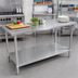 Thumbnail image #2 for John Boos Stallion 120-Inch x 24-Inch 16-Gauge Stainless Steel Work Table with Adjustable Undershelf